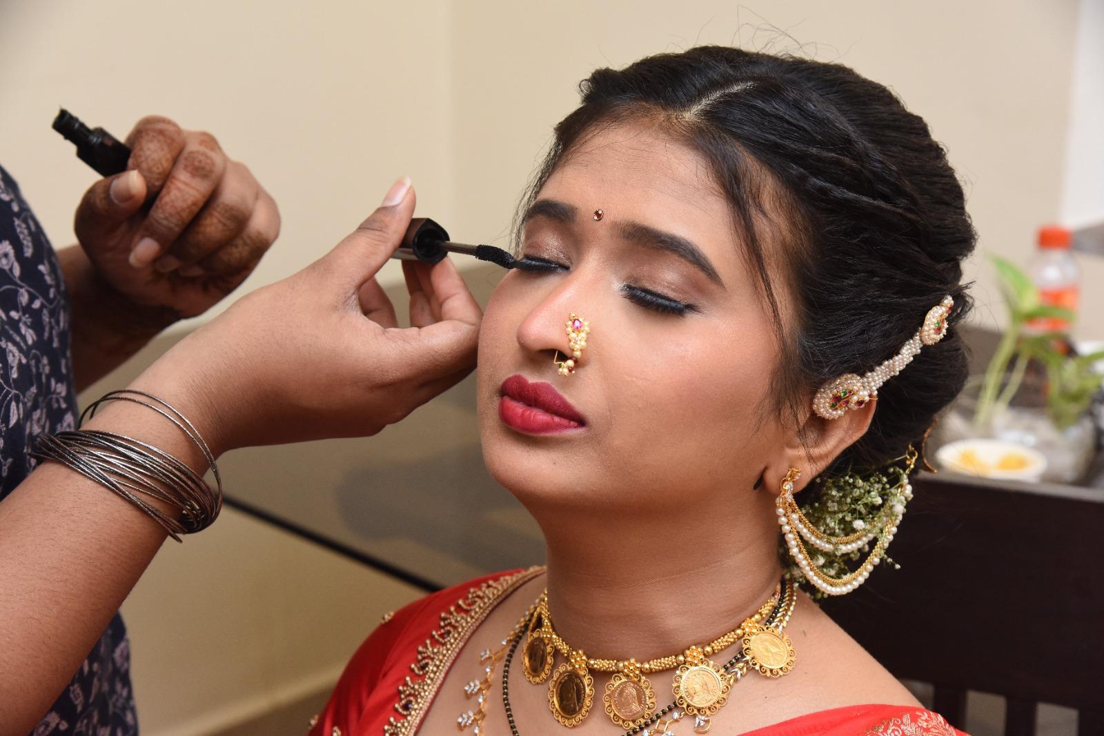 Client makeup look with soft glam finish