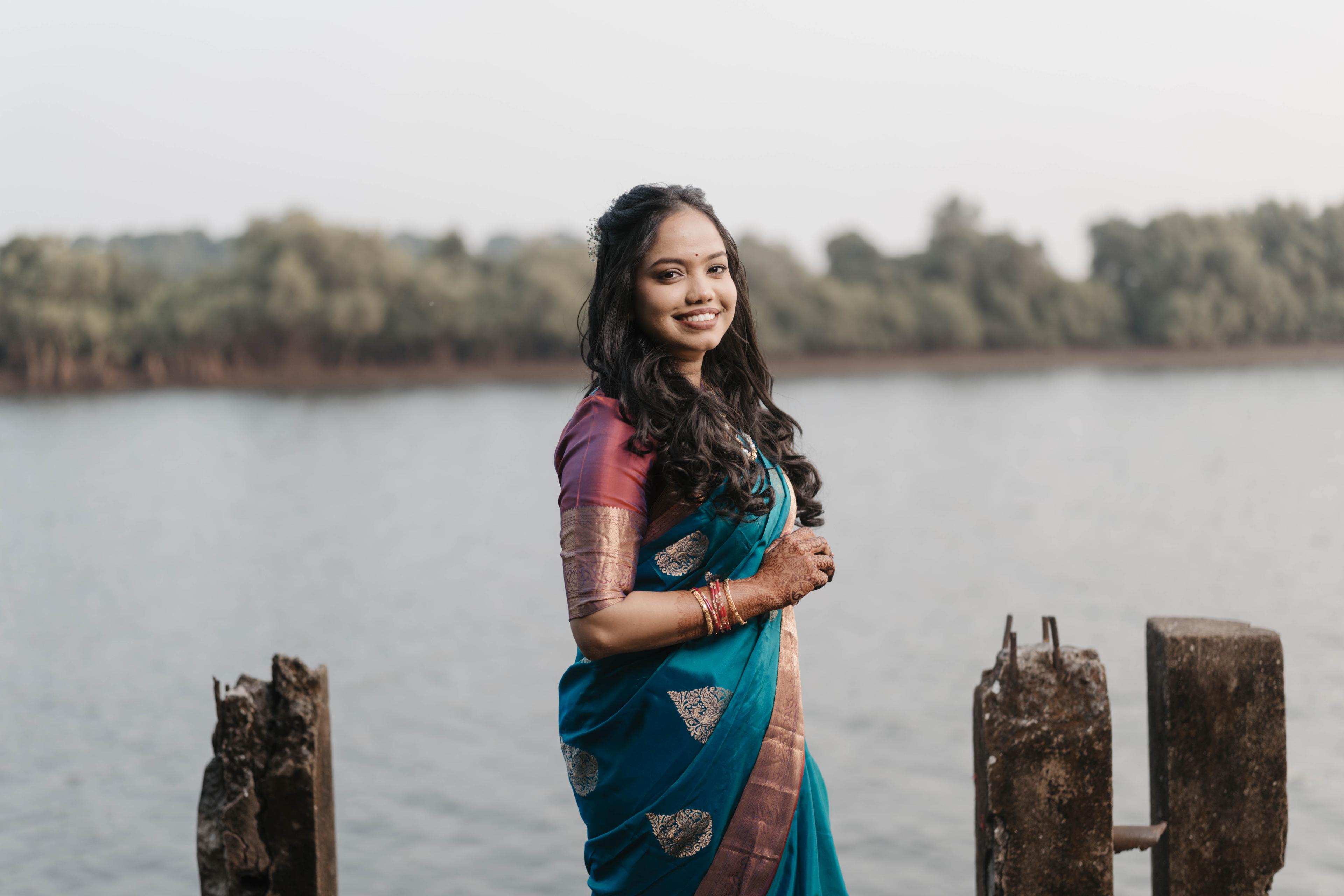 Traditional makeup before and after
